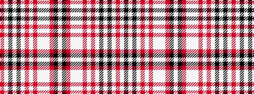 idealised woven sample of pattern RWKWKWRWRWWWRKW
