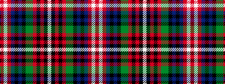 idealised woven sample of pattern RWRBKBKGGRKRKW