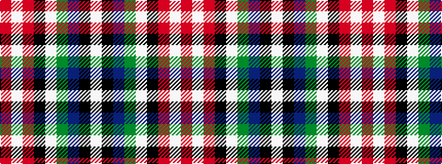 idealised woven sample of pattern RWRKWGBKW