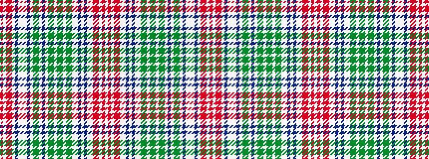 idealised woven sample of pattern RWRRWBWWWBWGGWBWGGWGGWGGWWBWBWWRRWRW