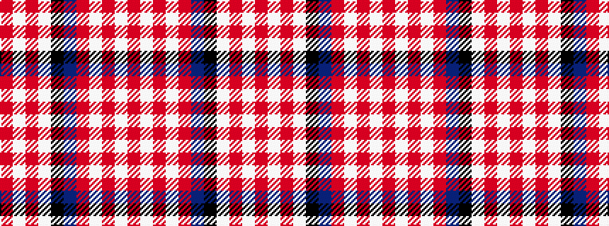 idealised woven sample of pattern RWRWKBRWRWR