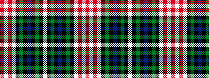 idealised woven sample of pattern RWRWKGKBKGKW