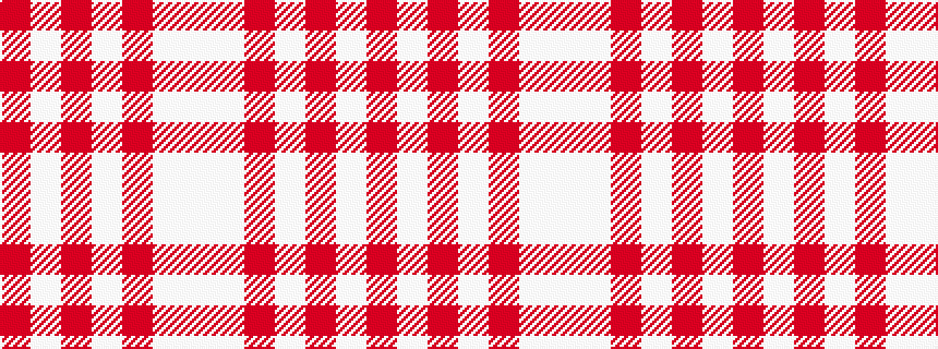 idealised woven sample of pattern RWRWRWW