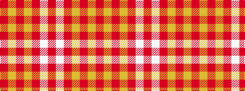 idealised woven sample of pattern RWRYRYR