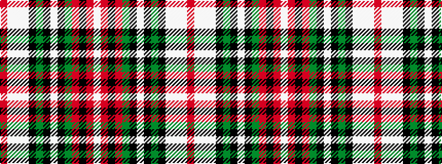 idealised woven sample of pattern RWWWKGKWKGRKRW