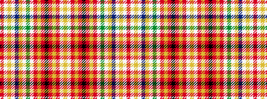 idealised woven sample of pattern RWYWBYWGWRYRKRYRWY
