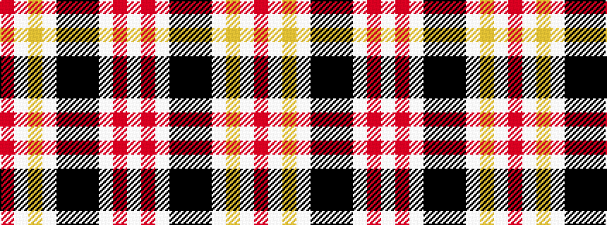 idealised woven sample of pattern RWYWKKKWRW