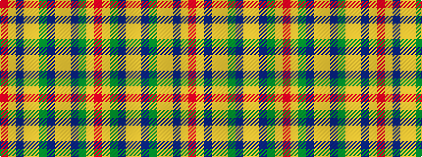 idealised woven sample of pattern RYBYYGBYYBGYR