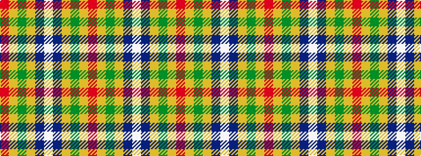idealised woven sample of pattern RYGYBWBYGYR