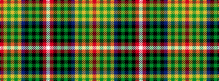 idealised woven sample of pattern RYGYGYBKGKGKRW