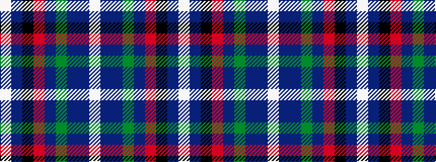 idealised woven sample of pattern WBBGBRKBW