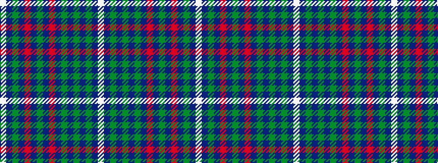 idealised woven sample of pattern WBGBGBGBRBGBRBGBW