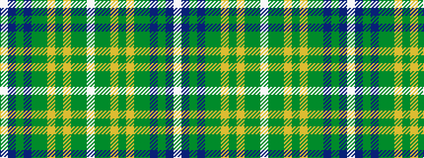 idealised woven sample of pattern WBGBGGYGYGGW