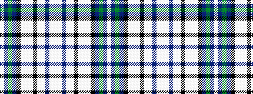 idealised woven sample of pattern WBGBKWWWKWWBWW
