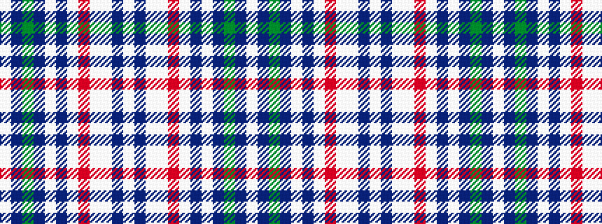 idealised woven sample of pattern WBGBWBWRWWBW