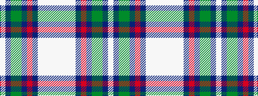 idealised woven sample of pattern WBGGBRBWWWW