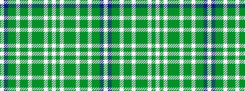 idealised woven sample of pattern WBGGWGGWGGGWGW
