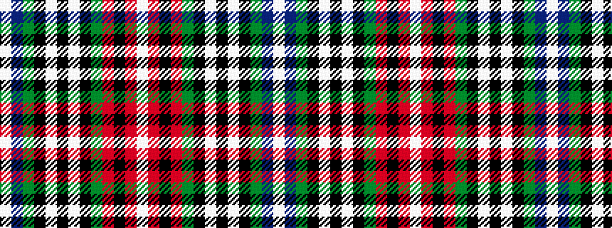 idealised woven sample of pattern WBGKWKWKGRKRW