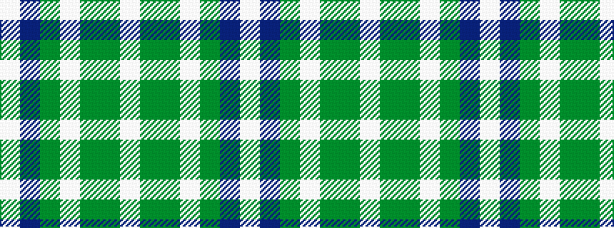 idealised woven sample of pattern WBGWGGW