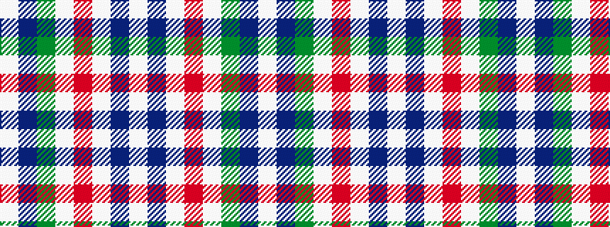 idealised woven sample of pattern WBGWRWBW