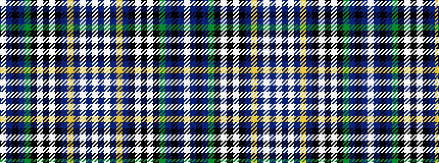 idealised woven sample of pattern WBKBGKWKWKBYBWBW