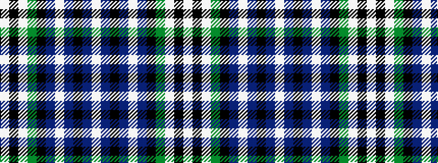 idealised woven sample of pattern WBKBWBKGWKW