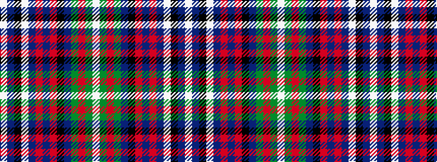 idealised woven sample of pattern WBKWBRBRKBGRGW