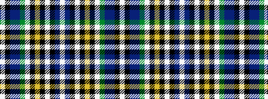idealised woven sample of pattern WBKWKYKWGBBKW