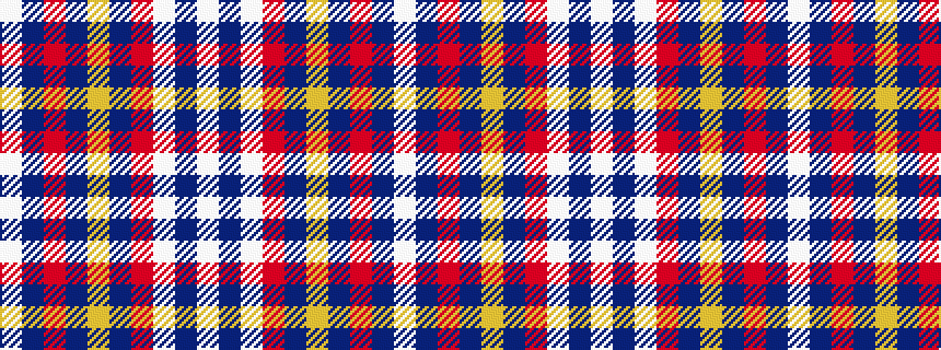 idealised woven sample of pattern WBRBYBRWBW