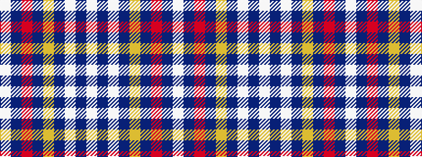 idealised woven sample of pattern WBRBYBWBW