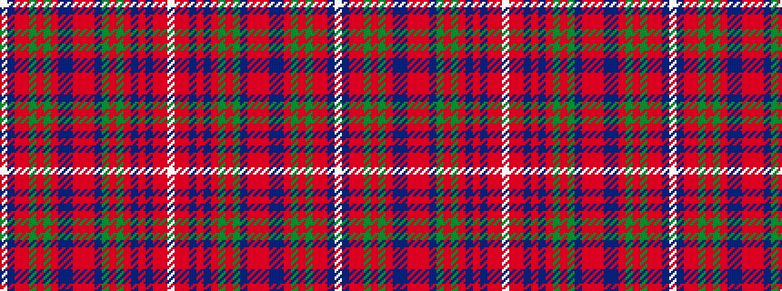 idealised woven sample of pattern WBRRGRGRBBRRRBGRGRBRBRRW