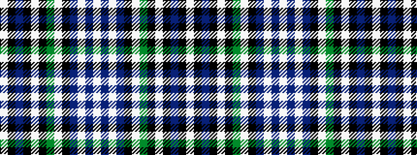 idealised woven sample of pattern WBWBKWGKWKBKW