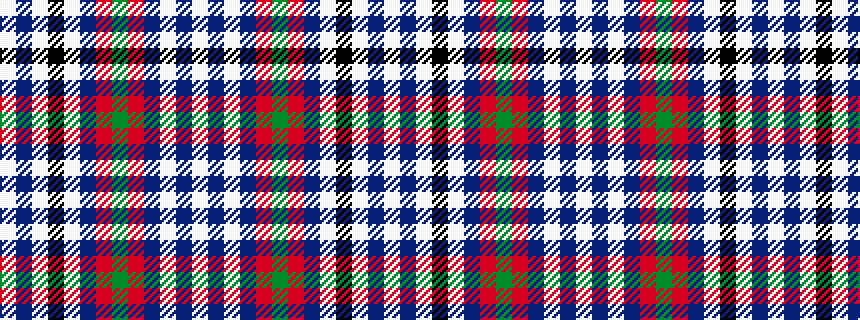 idealised woven sample of pattern WBWBRGRBWKWBW