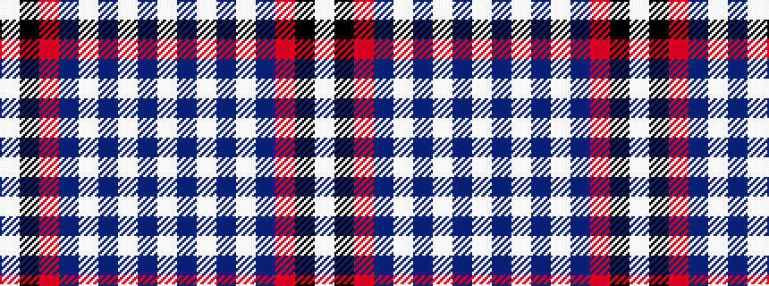 idealised woven sample of pattern WBWBWBRKW