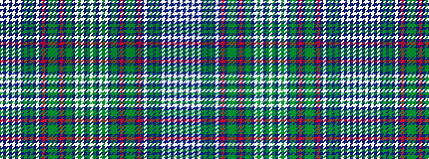 idealised woven sample of pattern WBWBWBWBGBGBWBRBGGGBRBGGBWGWBGW