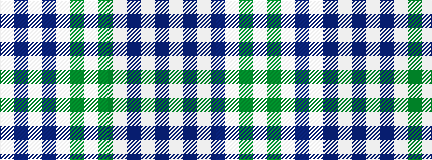 idealised woven sample of pattern WBWBWGW