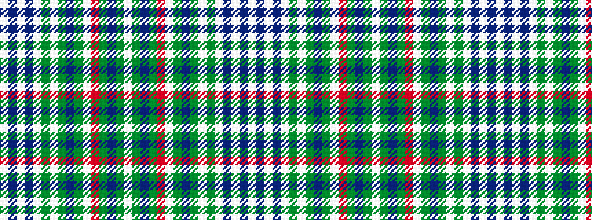 idealised woven sample of pattern WBWBWGWGBGWRGBGW