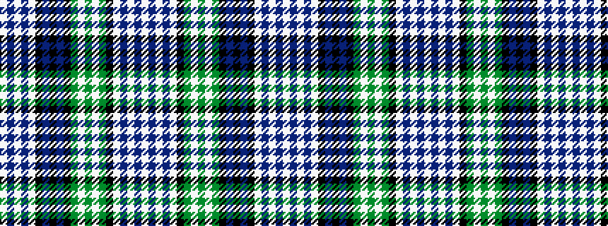 idealised woven sample of pattern WBWBWKBKBKGWGWGKWBWBW