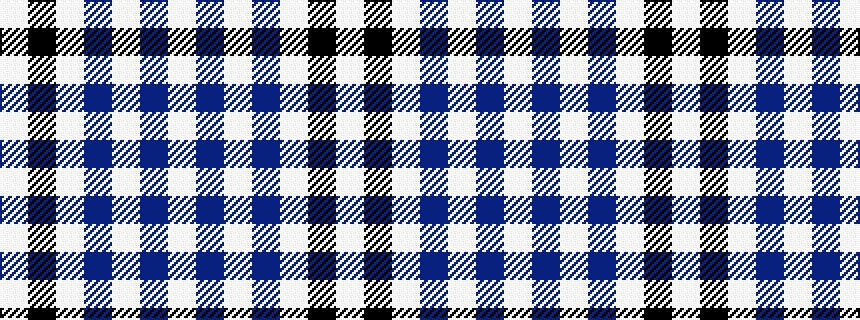 idealised woven sample of pattern WBWBWKW
