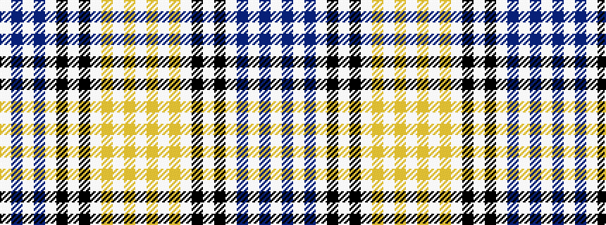 idealised woven sample of pattern WBWBWKWKWYWYW