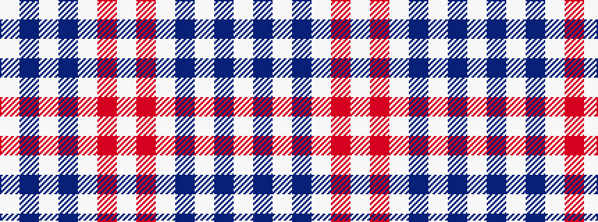 idealised woven sample of pattern WBWBWRW