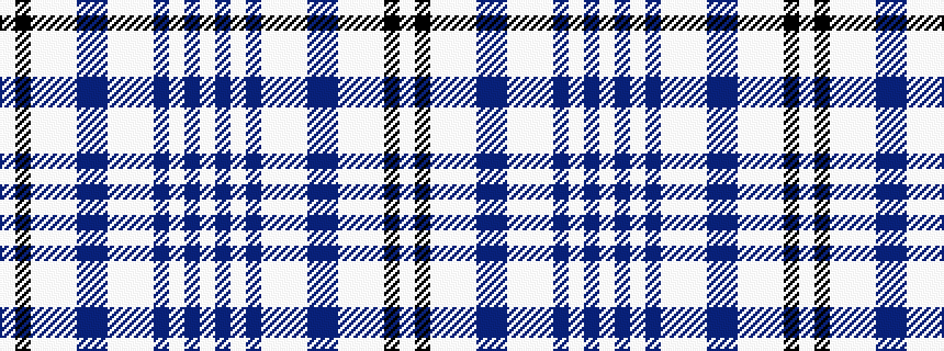 idealised woven sample of pattern WBWBWWWBBWWWKW
