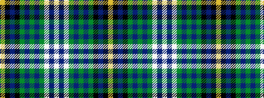 idealised woven sample of pattern WBWGBGBGKBKY