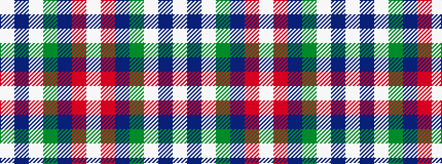 idealised woven sample of pattern WBWGBRW