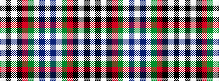 idealised woven sample of pattern WBWGRKWKW