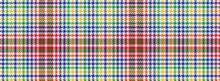 idealised woven sample of pattern WBWGWYWBWYWGWBWBWRWRGRW