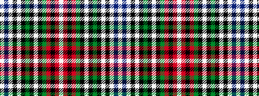 idealised woven sample of pattern WBWKWKGKWKGRKRW