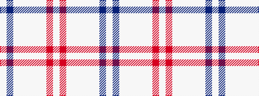 idealised woven sample of pattern WBWWWWWRW