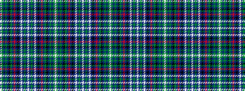 idealised woven sample of pattern WGBGBKGBRBKBWBGBWBGBWBKBRBGKBGBGW