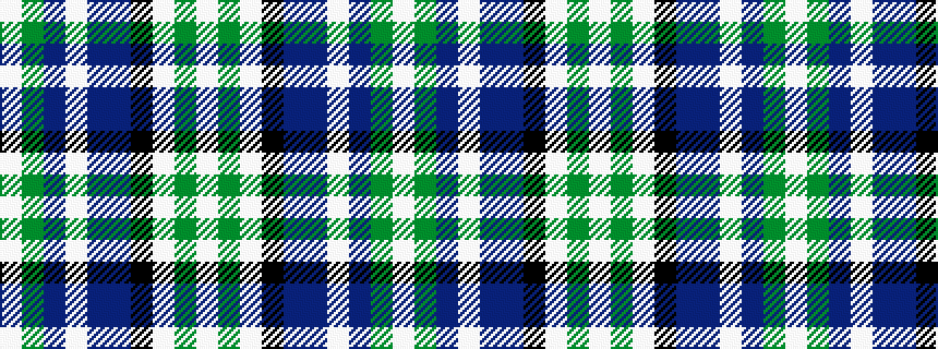idealised woven sample of pattern WGBWBBKWGW